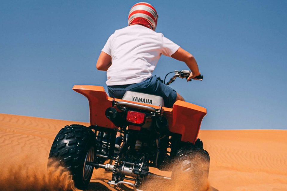 Desert Safari with Quad Bike-Camel Ride-sand Boarding & BBQ Dinner